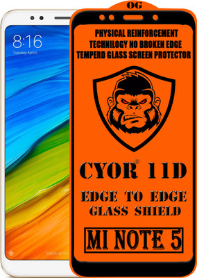CYOR Edge To Edge Tempered Glass for Mi Redmi Note 5(Pack of 1)