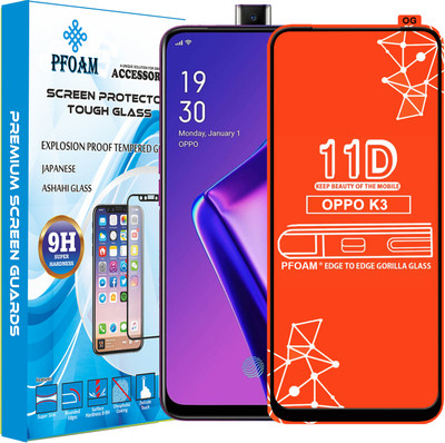 PFOAM Edge To Edge Tempered Glass for OPPO K3(Pack of 1)