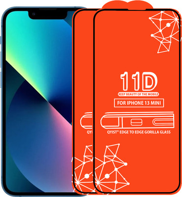 Qyist Edge To Edge Tempered Glass for Iphone 13 Mini(Pack of 2)