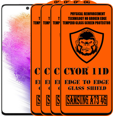 CYOR Edge To Edge Tempered Glass for SAMSUNG A73 5G(Pack of 4)