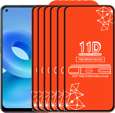 Qyist Edge To Edge Tempered Glass for Oppo A95(5G)(Pack of 6)