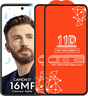 Qyist Edge To Edge Tempered Glass for Tecno Camon 17(Pack of 2)