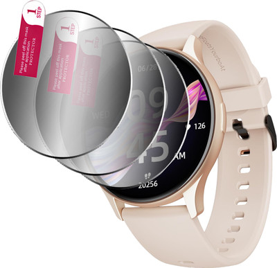 daffin Edge To Edge Tempered Glass for smartwatch screen guard for boAt Lunar Peak(Pack of 3)