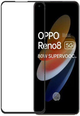 Q Box Edge To Edge Tempered Glass for Oppo Reno 8(Pack of 1)