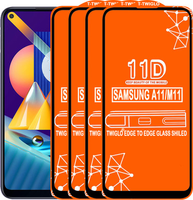 TWIGLO Edge To Edge Tempered Glass for SAMSUNG M11(Pack of 4)