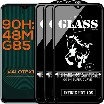 PFOAM Edge To Edge Tempered Glass for INFINIX HOT 10S(Pack of 3)