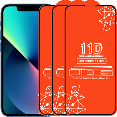 Roxel Edge To Edge Tempered Glass for Iphone 13 Mini(Pack of 3)