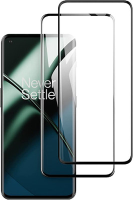 Srewingt Edge To Edge Tempered Glass for OnePlus 11(Pack of 2)