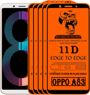 CYOR Edge To Edge Tempered Glass for Oppo A83(Pack of 5)