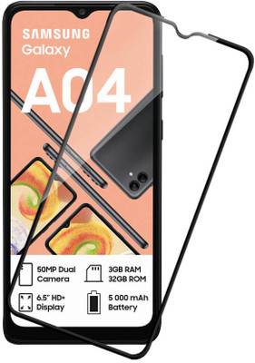 HUPSHY Edge To Edge Tempered Glass for SAMSUNG Galaxy A04(Pack of 1)