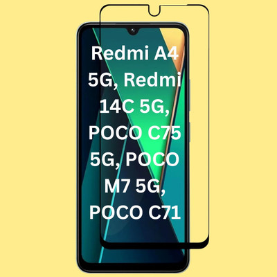 GORILLA FIVE Edge To Edge Tempered Glass for Redmi A4 5G, Redmi 14C 5G, POCO C75 5G, POCO M7 5G, POCO C71(Pack of 1)
