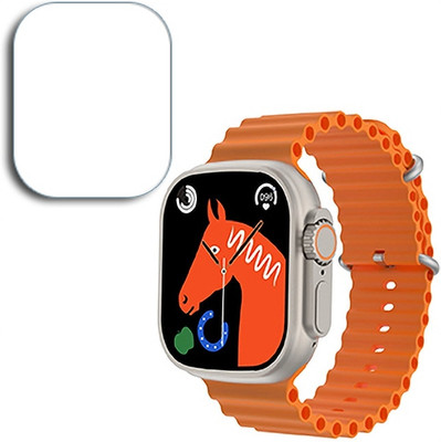 SOMTONE Edge To Edge Tempered Glass for Ultra 8 SmartWatch 2.5 inch (49mm) Latest 8 Series CREEN GUARD(Pack of 1)
