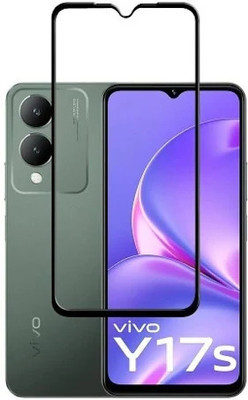 1DOLLAR Edge To Edge Tempered Glass for vivo Y17s 5G-Screen Protector Full HD Quality Tempered Glass Anti-Scratch Edge to Edge Coverage with Easy Installation Kit(Pack of 1)