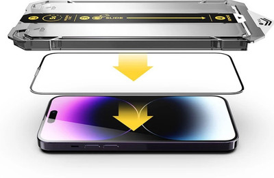 DORIS Edge To Edge Tempered Glass for iPhone 16 Plus, (Easy Installation | Full Glue | Smooth Touch | 9H )(Pack of 1)