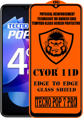 CYOR Edge To Edge Tempered Glass for TECNO POP 7 PRO(Pack of 1)