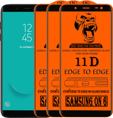 CYOR Edge To Edge Tempered Glass for Samsung Galaxy On6(Pack of 3)