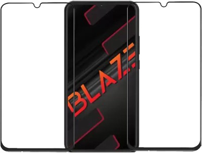 NKCASE Edge To Edge Tempered Glass for Lava Blaze(Pack of 2)