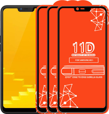 Qyist Edge To Edge Tempered Glass for Realme C1(Pack of 3)