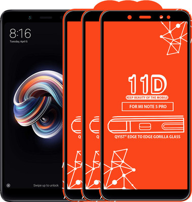 Qyist Edge To Edge Tempered Glass for Mi Redmi Note 5 Pro(Pack of 3)