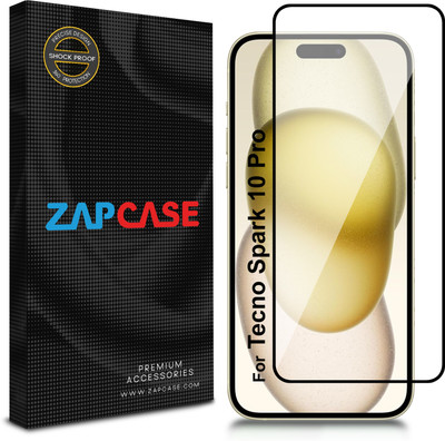 Zapcase Edge To Edge Tempered Glass for Tecno Spark 10 Pro(Pack of 1)