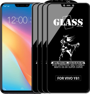 MGito Edge To Edge Tempered Glass for Vivo Y81(Pack of 4)