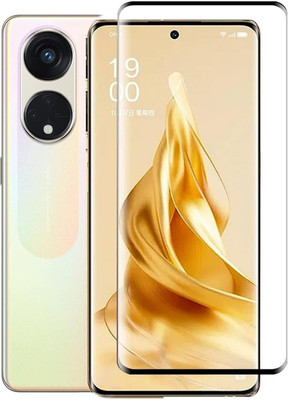 9H Edge To Edge Tempered Glass for Oppo Reno 8 5G-Screen Protector Tempered Glass with Scratch Resistant technology| Screen Protector Full Glue Coverage [Free Cleaning Kit Included](Pack of 1)