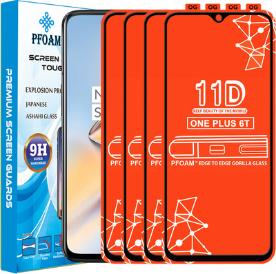 PFOAM Edge To Edge Tempered Glass for OnePlus 6T(Pack of 4)
