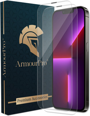 ArmourPro Edge To Edge Tempered Glass for Apple IPhone 13 Pro Max, IPhone 13 Pro Max, iPhone 14 Plus, Crystal Clear Glass with Anti Dust Filter(Pack of 2)