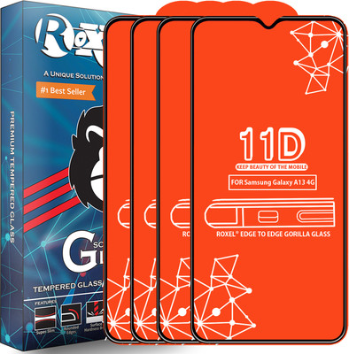 Roxel Edge To Edge Tempered Glass for Samsung Galaxy A13 4G(Pack of 4)