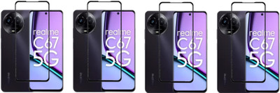 ISAAK Edge To Edge Tempered Glass for Realme C67 5G, Edge to Edge, 11D Tempered Glass(Pack of 4)