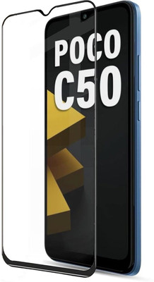 EITANSHA CREATION Edge To Edge Tempered Glass for POCO C50, POCO C51(Pack of 1)