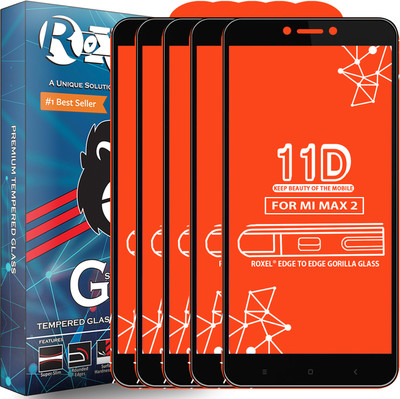 Roxel Edge To Edge Tempered Glass for Mi Max 2(Pack of 5)