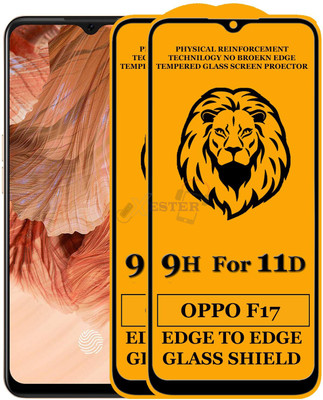 Xester Edge To Edge Tempered Glass for OPPO F17(Pack of 2)