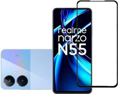 YOGIJEET Edge To Edge Tempered Glass for Realme Narzo N55(Pack of 1)
