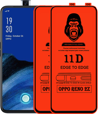 Laxdom Edge To Edge Tempered Glass for OPPO Reno 2z(Pack of 2)