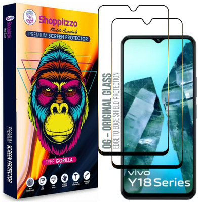 Shoppitzzo Edge To Edge Tempered Glass for Vivo T3 Lite/Y18/Y 18e 5G (6.56 Inch)**NeoShield**Millitary Grade-Anti Explosion-Tempered Glass/Full Screen Coverage-Edge to Edge/9H Hardness/With Easy Installation Kit(Pack of 2)