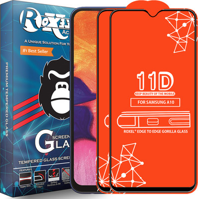 Roxel Edge To Edge Tempered Glass for Samsung Galaxy A10(Pack of 2)
