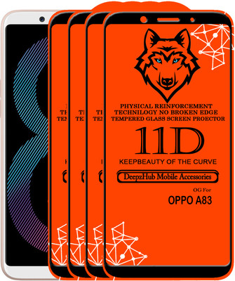 DeepzHub Edge To Edge Tempered Glass for Oppo A83(Pack of 4)