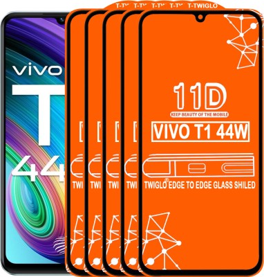 TWIGLO Edge To Edge Tempered Glass for VIVO T1 44W(Pack of 5)