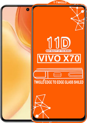TWIGLO Edge To Edge Tempered Glass for VIVO X70(Pack of 1)