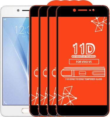 Qyist Edge To Edge Tempered Glass for Vivo V5(Pack of 4)