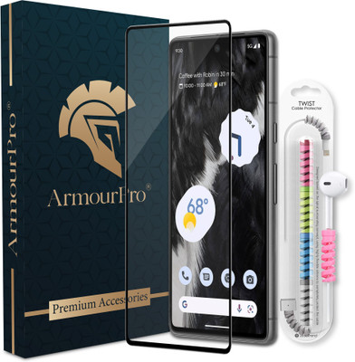 ArmourPro Edge To Edge Tempered Glass for Google Pixel 7 5G, Google Pixel 7, Pixel 7 5G, Pixel 7, Google 7 5G, 1 OG Tempered Glass with 1 Cable Protector(Pack of 2)