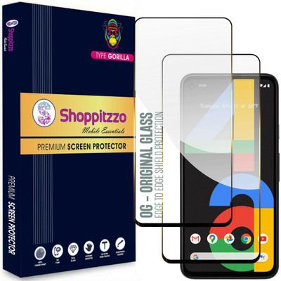 Shoppitzzo Edge To Edge Tempered Glass for Google Pixel 4A (5.81 Inches)**NeoShield**Millitary Grade-Anti Explosion-Tempered Glass/Full Screen Coverage-Edge to Edge/9H Hardness/With Easy Installation Kit(Pack of 2)