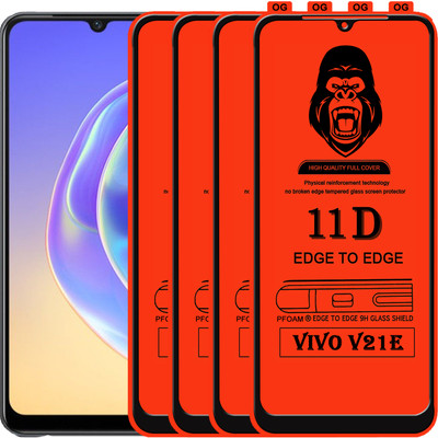 Rofix star Edge To Edge Tempered Glass for VIVO V21E(Pack of 4)
