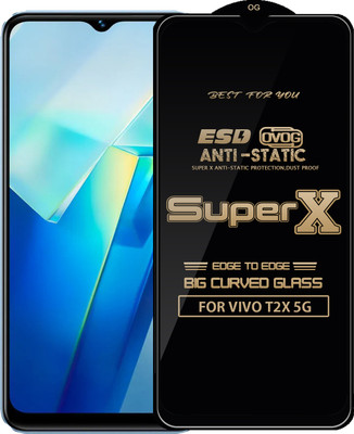 Qyist Edge To Edge Tempered Glass for VIVO T2X 5G(Pack of 1)