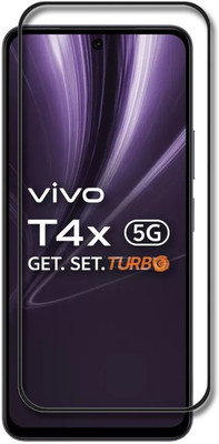 INFINITYWORLD Edge To Edge Tempered Glass for Vivo T4x 5G, vivo T4x 5G(Pack of 1)