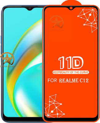 SEVEN7STAR Edge To Edge Tempered Glass for Realme C15(Pack of 1)