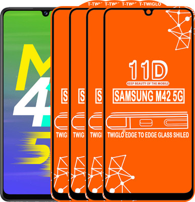 TWIGLO Edge To Edge Tempered Glass for SAMSUNG M42 5G(Pack of 4)