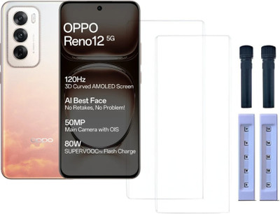 RVTCC Edge To Edge Tempered Glass for Oppo Reno12(Pack of 1)