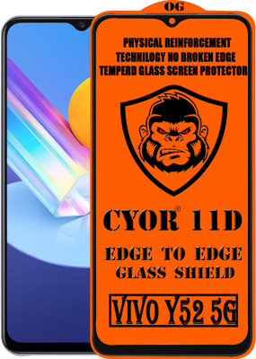 CYOR Edge To Edge Tempered Glass for VIVO Y52 5G(Pack of 1)